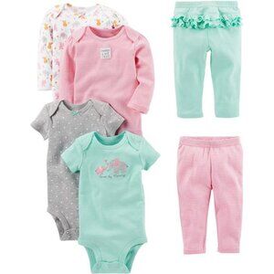 Simple Joys by Carter's baby-girls 6-piece Bodysuits (Short and Long Sleeve)